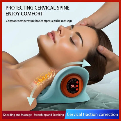 A Multifunctional Neck Massager Designed to Heat and Stretch the Neck, Back, and Shoulders, Providing Deep Relief for Neck Disco