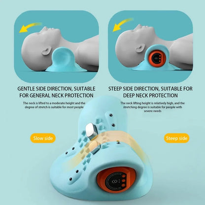 A Multifunctional Neck Massager Designed to Heat and Stretch the Neck, Back, and Shoulders, Providing Deep Relief for Neck Disco